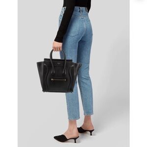 Celine leather luggage micro